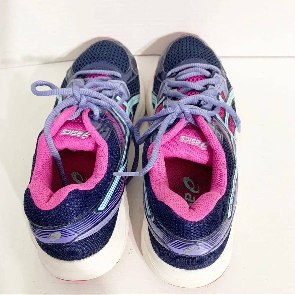 Asics Gel-Contend 3 T5F9N Running Athletic Walking Lace Up Shoes Pink/Teal/Navy